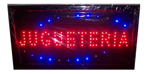Cartel Led Juguetería Abierto Oferta X 10 O + O La Q`quieras 0