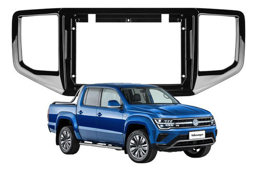 Marco Adaptador Amarok 2017 Pantalla 9 Pul Negro Brillante 0