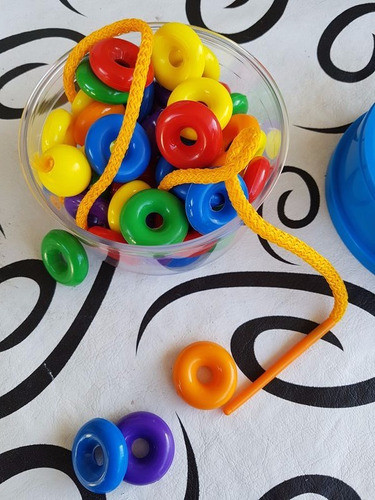 Enhebrados Aros X 48 Piezas En Pote Plastico. 30 Mm 1