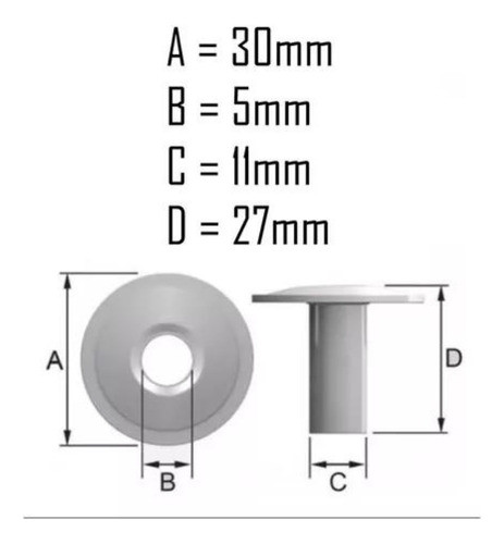 Kit 50 Acabamento Plastico De Parede (tapa-furo/bucha) 1