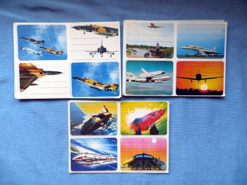 Etiquetas Aviones Y Naves Espaciales X 12 Unidades Para Cuad 0