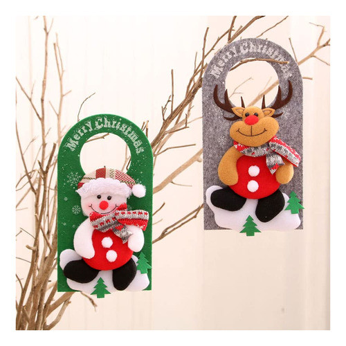 Decoracin De Colgador De Puerta De Navidad, 3 Piezas, Bonita 1