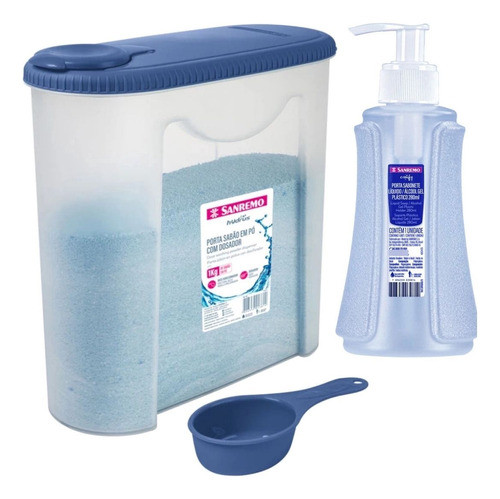 Porta Sabão Em Pó Plástico Com Dosador Bico Direcionador 1kg 0