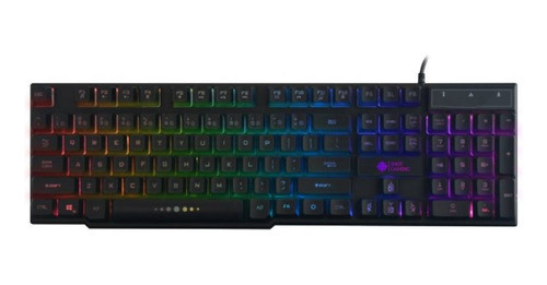 Teclado Gamer Shot 8002 Usb Retroiluminado Rgb Español Negro 1