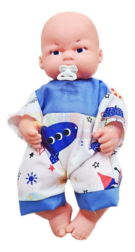 Bebe Dylan Muñeco Bebote Juguete Infantil Ropita Chupete Sc 1