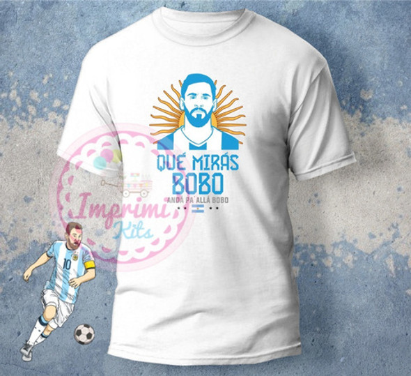 Plantilla Remeras Que Miras Bobo Argentina Sublimar 1