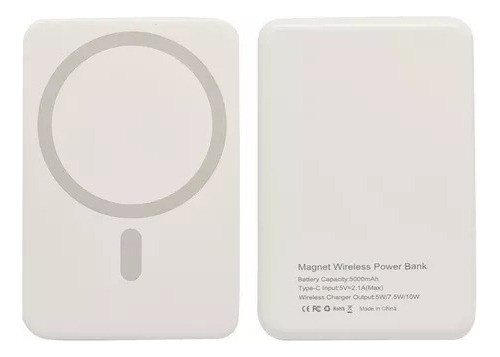 Carregador Mag Safe Indução Portátil iPhone 12 13 14 5000mah 1