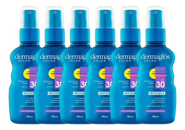 Combo X6 Dermaglos Protector Solar Fps 30 Spray Invisible 1