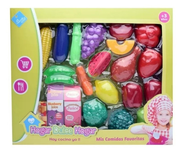 Juego De Comidas Frutas Y Verduras Fibro 0