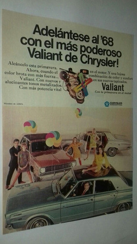 P64 Clipping Antigua Publicidad Automovil Valiant Año 1968 0