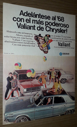P64 Clipping Antigua Publicidad Automovil Valiant Año 1968 0