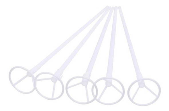 20 Soportes Para Globos Metalizados Con Varilla Transparente 0