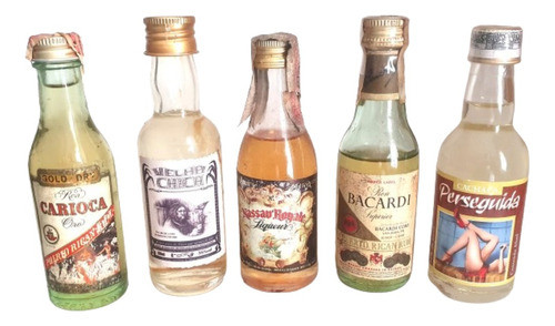 5 Miniaturas Diversificadas Lacradas Rum Cachaça - Lote 0