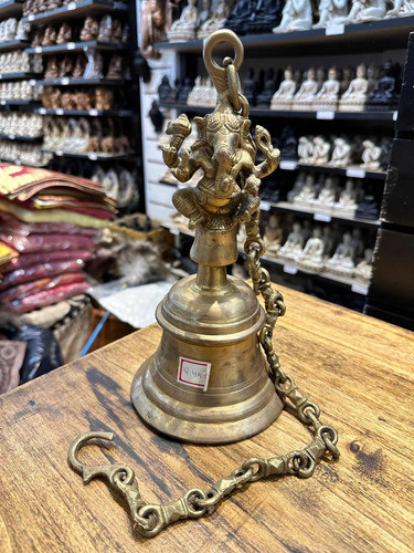 Campana De Bronce Macizo Nro 17-importado De La India 1