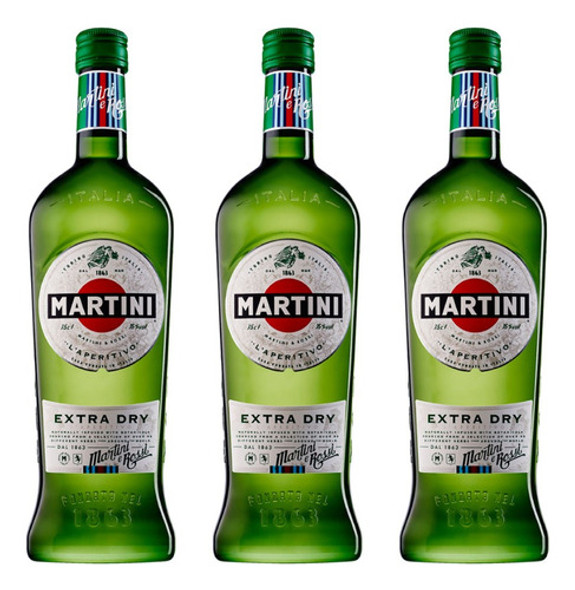 Martini Extra Dry 1l X3 Zetta Bebidas 0