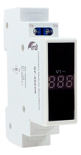 Voltimetro Modular Para Riel Din Gralf Gf-500vr 80-500v 0