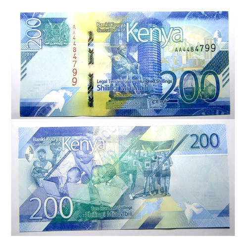 Kenia Billete 200 Shillings 2019 Educacion Unc Sin Usar 0