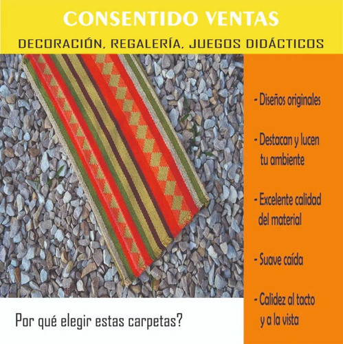 Carpeta De Mesa Lisa Chenille 0,40x0,70 Mts Color Arena 1