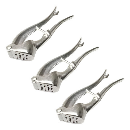 Set X3 Prensa Ajo Rompe Nuez Descarozador Fundición Aluminio 0