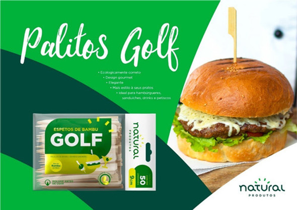 Espeto Lanche E Degustação Golf 9cm Bambu C/ 250 Unid 1