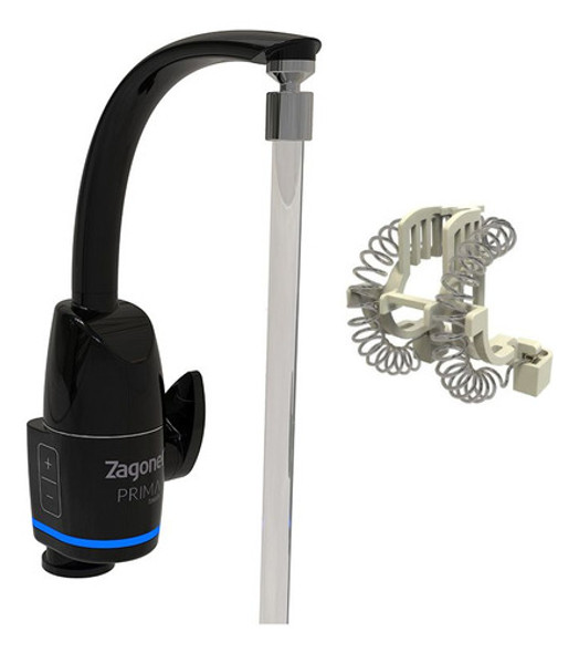 Torneira Zagonel Prima Touch Preta 127v + Resistência 0