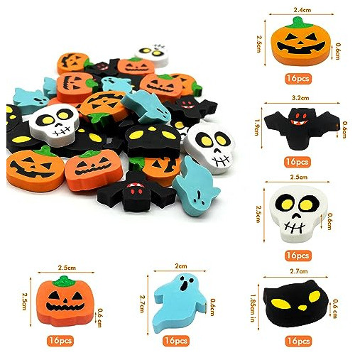 Gomas De Borrar 96u Diseños Halloween 1