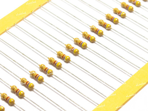 Resistencia 1/4w 0.25w 4.7k 4700 Ohm 4k7 5% Pack X1000 0