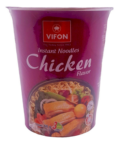 Fideos Instantáneos Sabor Pollo 60 Gr. Marca Vifon 0