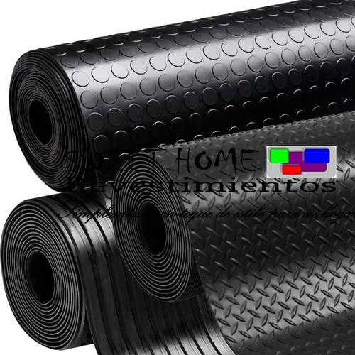Alfombra Piso Pisos Goma Boton - Lisa -acanalada Ancho 1.6m 0
