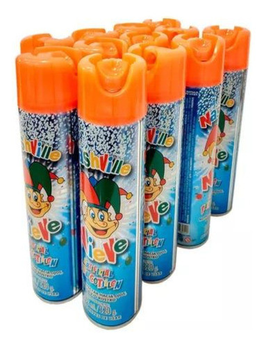 Nieve Espuma Nashville Carnaval Cotillon Pack 12 Unidades 0
