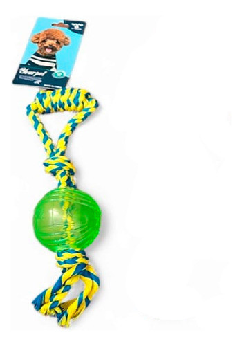 Juguete Para Perro Cuerda Agarre + Pelota 1