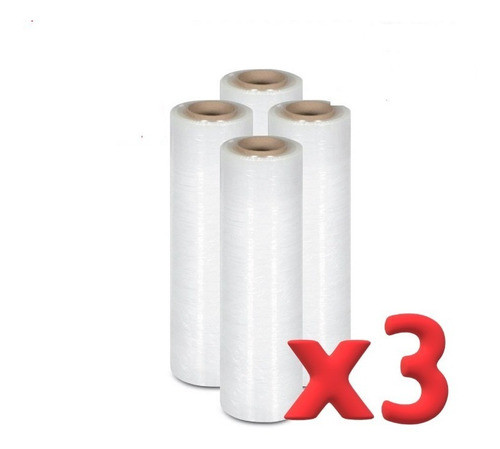 Film Stretch Virgen Rollo 50 Cm X3 Unidades ¡envió Gratis! 1