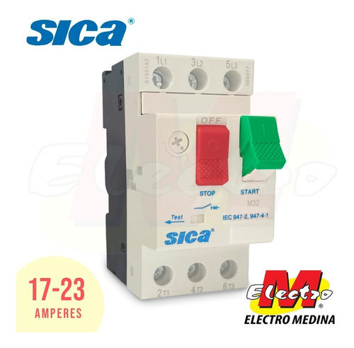 Guardamotor Tripolar 17 A 23 Amp M32 Sica Electro Medina 1
