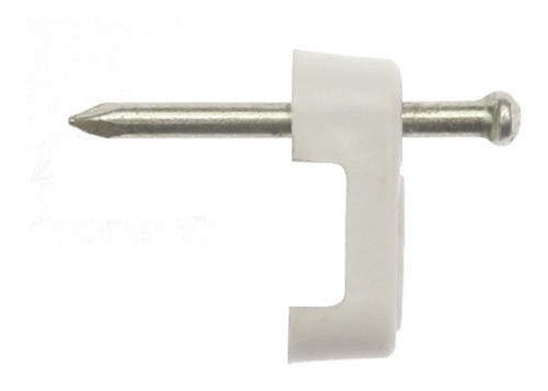 100 Grampas Sujeta Cable Chato Plano Gris 5 Mm Fischer Ma5 G 0