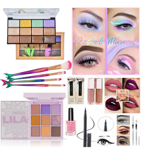 Set Kit De Maquillaje Para Mujer Sombras Regalo Ideal Fiesta 0