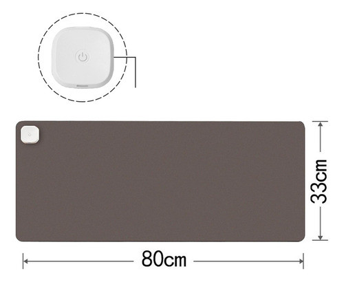 Tapete De Mesa Aquecido Com Temperatura Cinza Escuro 1