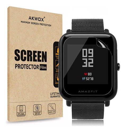 [paquete 6] Protector Pantalla Reloj Inteligente Huami Bip, 0