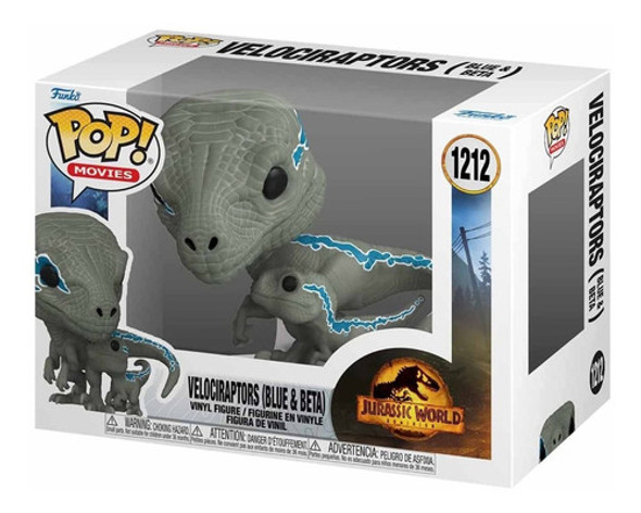 Funko Pop Jurassic World Dominion Velociraptors Blue & Beta 0 Funko Pop Jurassic World Dominion Velociraptors Blue & Beta 0
