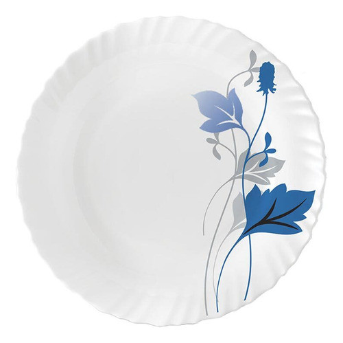 Jogo 6 Pratos Sobremesa Porcelana Ageria Flores Emcasatem 1