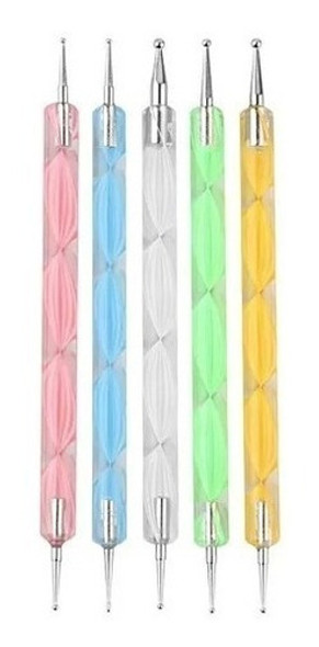 Kit De 5 Dotting Pen Para Decoración De Uñas 1