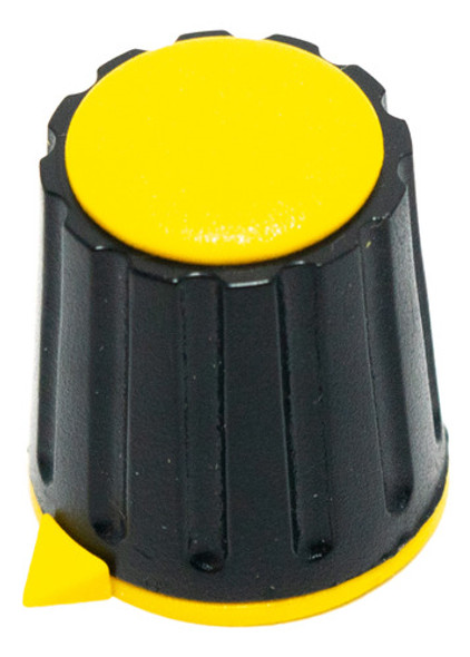 3 Perillas Potenciometro 17x20mm Eje Estriado 6mm Amarilla 0