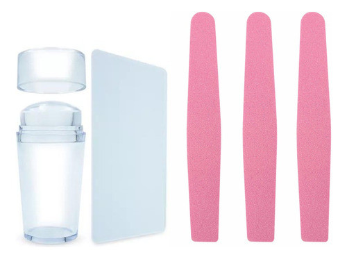 Carimbo De Silicone + 3 Lixas Polidora Fada Color 0