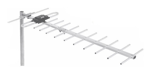 Antena Tv Digital Tda Exterior  + Cable 10mt Rg6 0