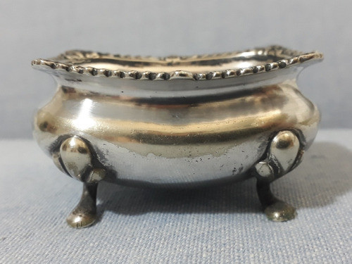 Saleiro Colher Antigo Harrods Inglês Espessurado Prata 7foto 0