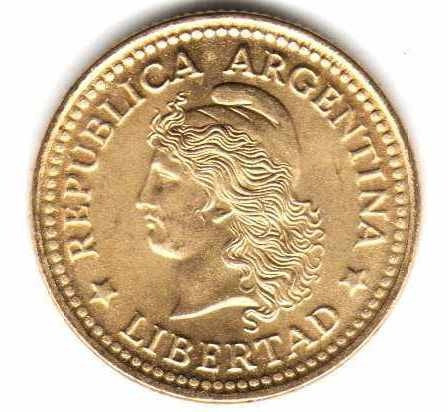 Moneda 10 Centavos Año 1973 Canto Grueso 20 Dolares 1