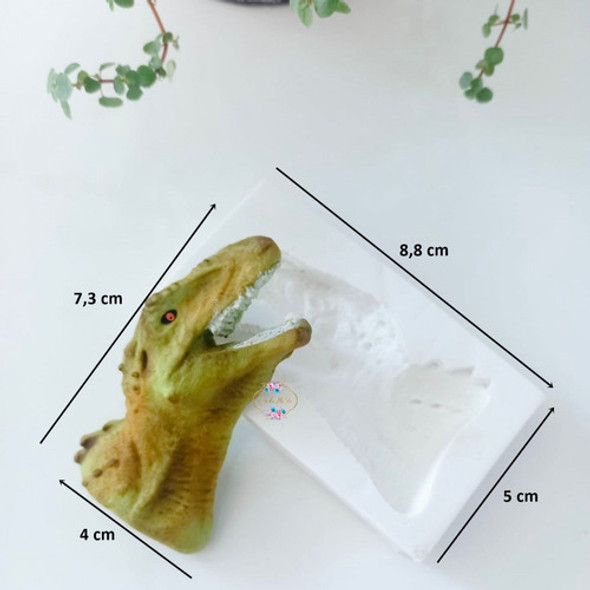 Molde De Silicone Cabeça De Dinossauro Realista 1