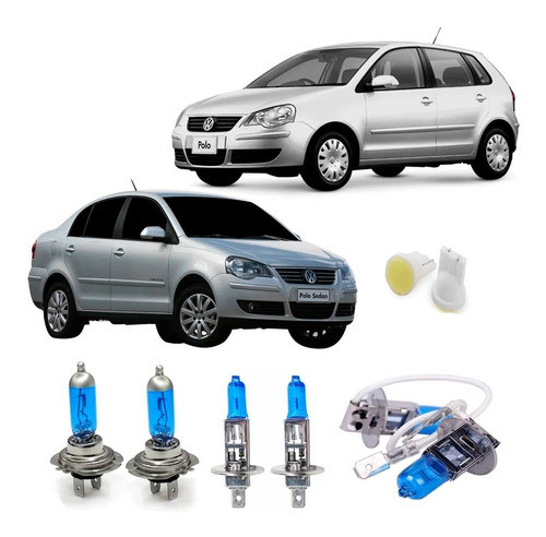 Lampadas Polo 2003 A 2006 Super Branca Efeito Xenon 0