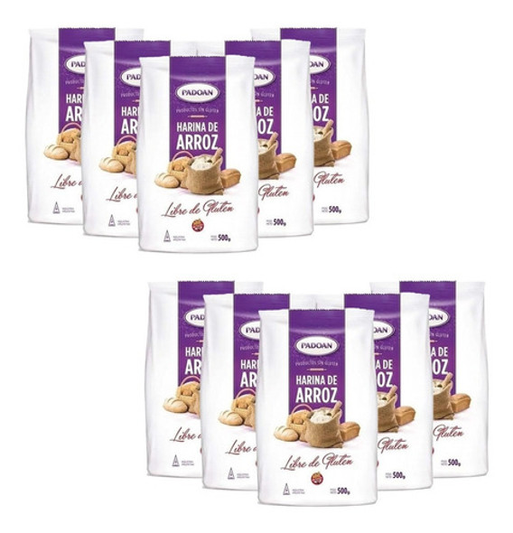Harina De Arroz Sin Tacc Libre Gluten Padoan Bolsa 500gr X10 0 Harina De Arroz Sin Tacc Libre Gluten Padoan Bolsa 500gr X10 0