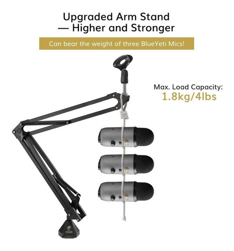 Soporte Para Brazo De Microfono, Tonor Con Suspension Ajusta 1