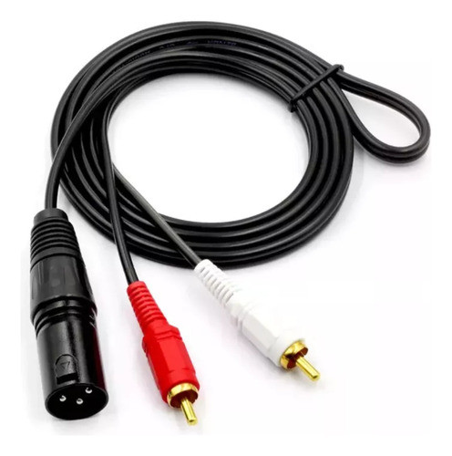 Cable De Audio 2 Rca Macho A 1 Canon Xlr Macho 2 Mts Pro 0